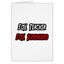 Lehrer/Superheld Karten