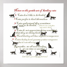 Leichte Kunst des In Herden lebens der Katzen Plakate