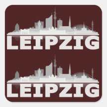 Leipzig City Skyline Aufkleber