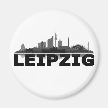 Leipzig City Skyline Magnet / kühlschrankmagnet
