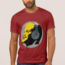 LENIN MIT KOPFHÖRER Crew-Hals-T-Shirt
