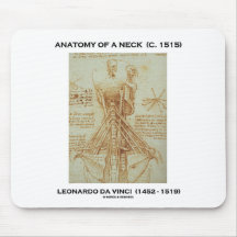 Leonardo da Vinci Anatomie eines Halses (Zeichnen) Mauspads