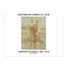 Leonardo da Vinci Anatomie eines Halses (Zeichnen) Postkarte