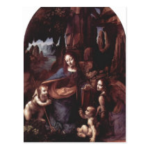 Leonardo da Vinci Madonna im der Felsengrotte 1503 Postkarten