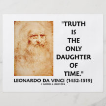 Leonardo da Vinci-Wahrheit ist die einzige Tochter Vollfarbige Flyer