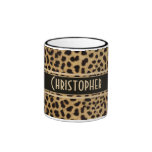 Leopard beschmutzt Muster Teetasse