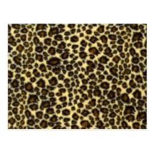 Leopard-Druck-Postkarte