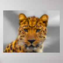 Leopard-Gesicht Plakatdruck