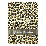 Leoparddruck Personalisierte Einladung