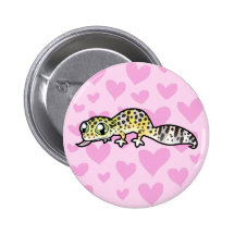Leopardgecko-Liebe Anstecknadelbuttons