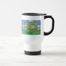 Lernen des Golf-Reise-Bechers Teetasse