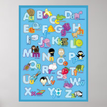 LERNEN SIE DAS ALPHABET POSTER