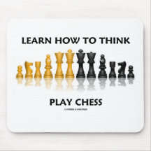 Lernen Sie, wie man Spiel-Schach denkt (Schach-Set Mousepads