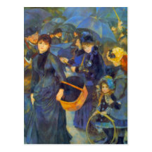 Les Para Pluies durch Pierre Renoir Postkarten