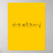 Lesbe in der Gebärdensprache Posterdrucke