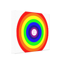 Lesben-runder Regenbogen-Leinwand-Druck Gespannter Galerie Druck