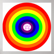 Lesben-rundes Regenbogen-Plakat