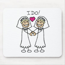 Lesbische Bräute Mousepad