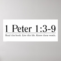 Lesen Sie das Bibel1 Peter-1:3 - 9 Plakate