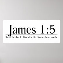 Lesen Sie das Bibel-James-1:5 Poster