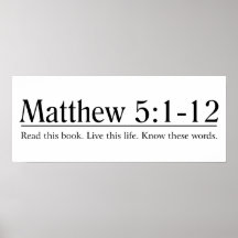 Lesen Sie das Bibel-Matthew-5:1 - 12 Plakate