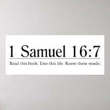 Lesen Sie das Samuel-16:7 der Bibel-1 Plakat