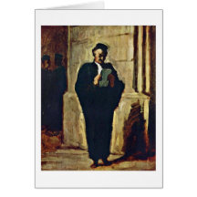 Lesender Rechtsanwalt durch Honore Daumier Karten