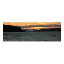Lesezeichen - Brücke am Sonnenuntergang Visitenkarten