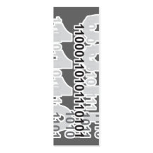 Lesezeichen des binären Codes Visitenkarten
