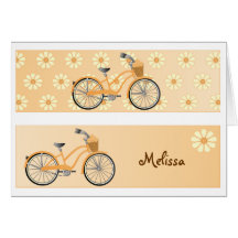 Lesezeichen-Fahrrad-Gruß-Karte