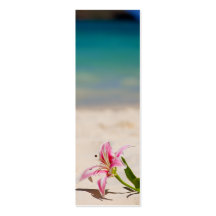 Lesezeichen-Strand-Lilie Visitenkartenvorlagen