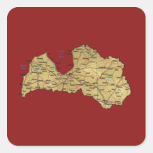 Lettland-Karten-Aufkleber