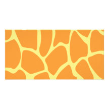 Leuchtorange-und Gelb-Giraffen-Druck-Muster Bild Karte