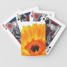 Leuchtorangegerbera-Spielkarten