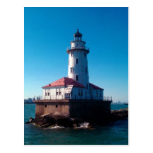 Leuchtturm, Chicagos Marine-Pier Postkarte