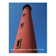 Leuchtturm-Postkartenfoto FL Daytona Beach Florida