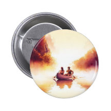 "Lewis- und Clark" Fluss-Szenen-Aquarell Button