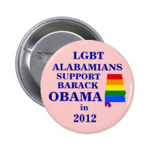 LGBT Alabamians für Obama 2012 Button