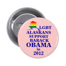 LGBT Alaskans für Obama 2012 Button