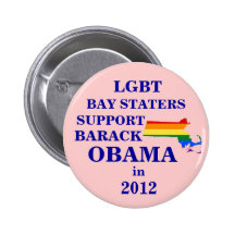 LGBT Bucht Staters für Obama 2012 Anstecknadelbuttons