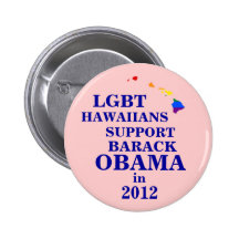 LGBT Hawaiianer für Obama 2012 Buttons