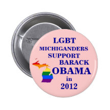 LGBT Michiganders für Obama 2012 Anstecknadelbuttons