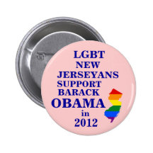 LGBT neues Jerseyans für Obama 2012 Anstecknadelbuttons
