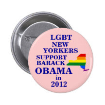 LGBT New Yorker für Obama 2012 Anstecknadel