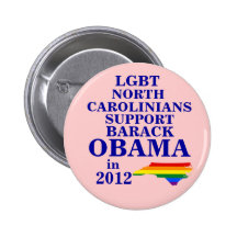 LGBT NordCarolinians für Obama 2012 Button