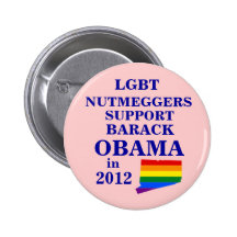 LGBT Nutmeggers Connecticut für Obama 2012 Anstecknadelbuttons