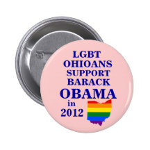 LGBT Ohioans Connecticut für Obama 2012 Anstecknadelbuttons