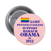 LGBT Pennsylvanians für Obama 2012 Anstecknadel