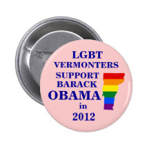LGBT Vermonters für Obama 2012 Buttons