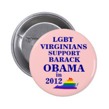 LGBT Virginians für Obama 2012 Buttons
